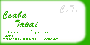 csaba tapai business card